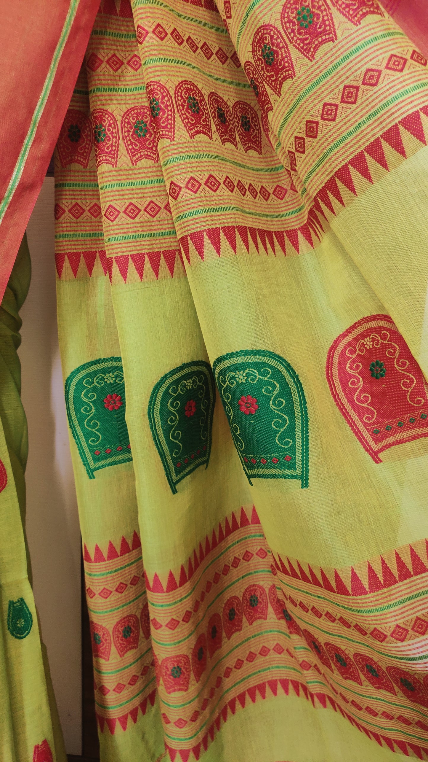 Vaidehi – Deep Forest Rich Cotton Handloom Saree