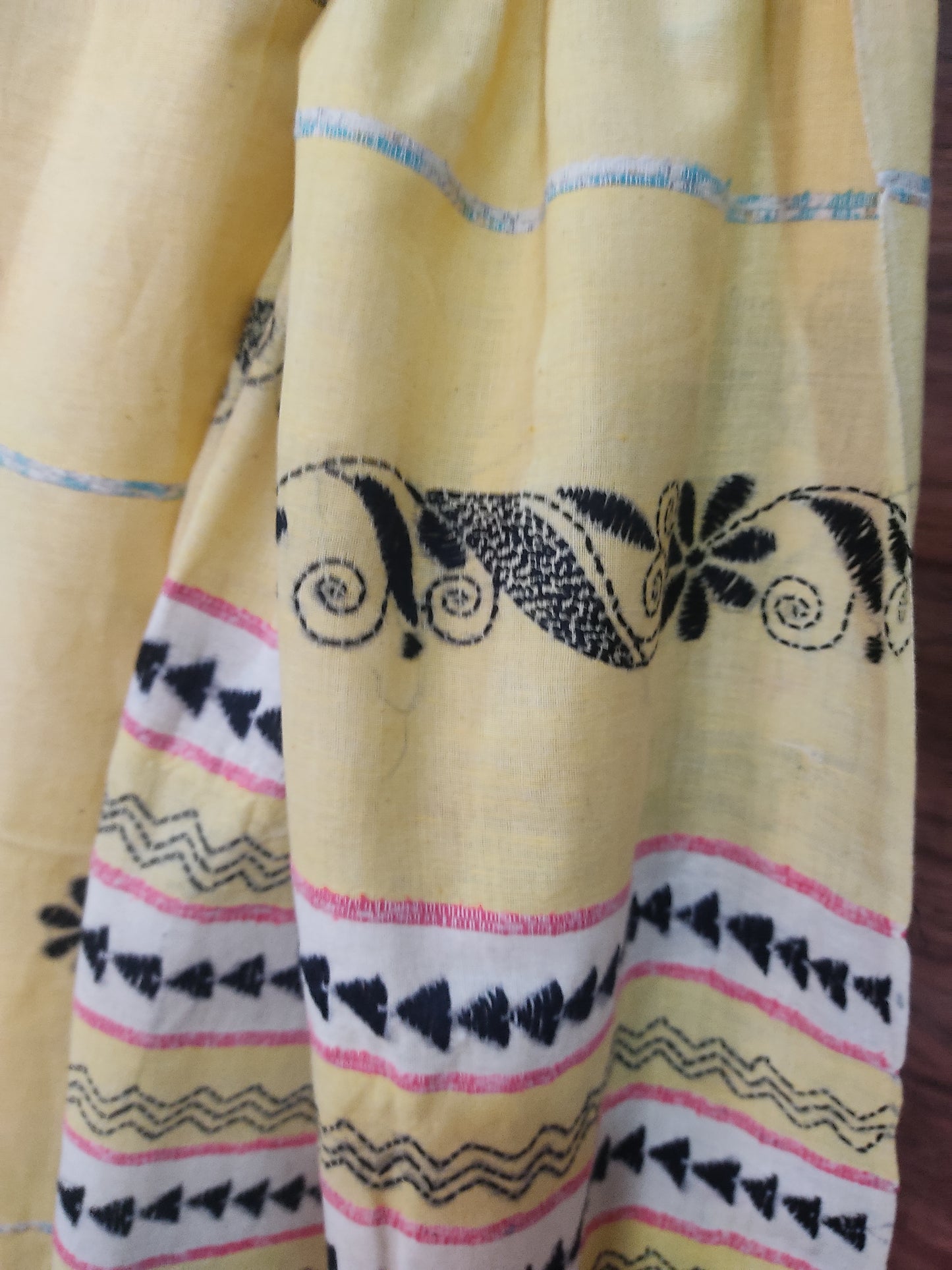 Katha – Yellow Khesh Kantha Cotton Saree