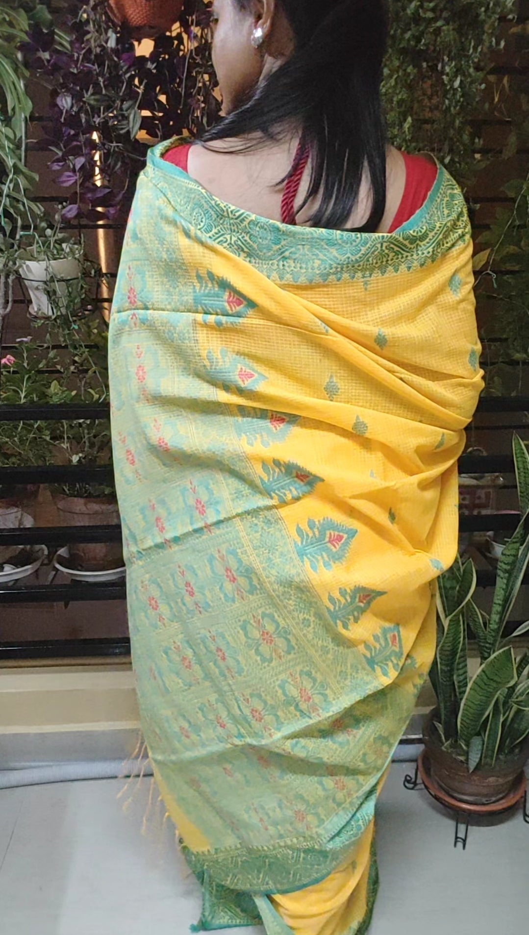 Vasanti – Yellow Jamdani Cotton Saree