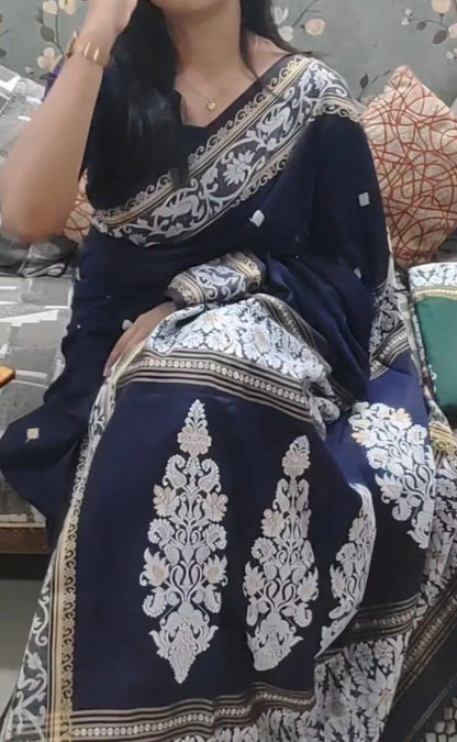 Aarika – Royal Navy Rich Cotton Saree