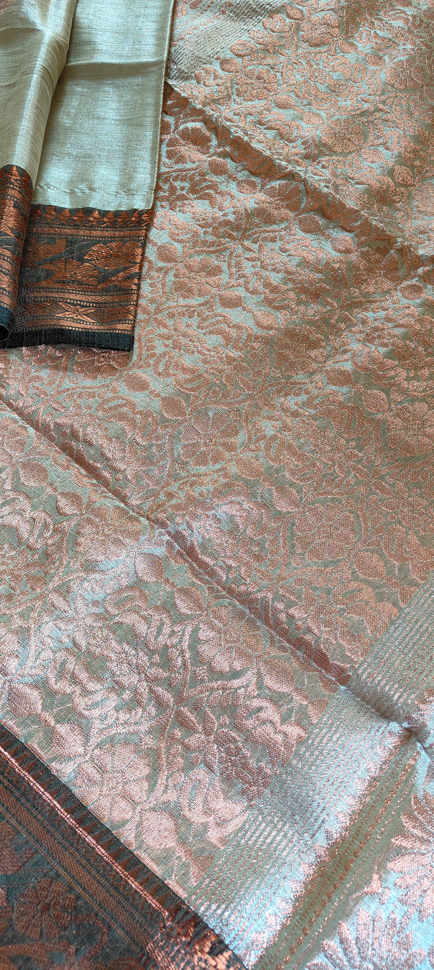 White Silver Soft handloom Zari Banarasi Saree