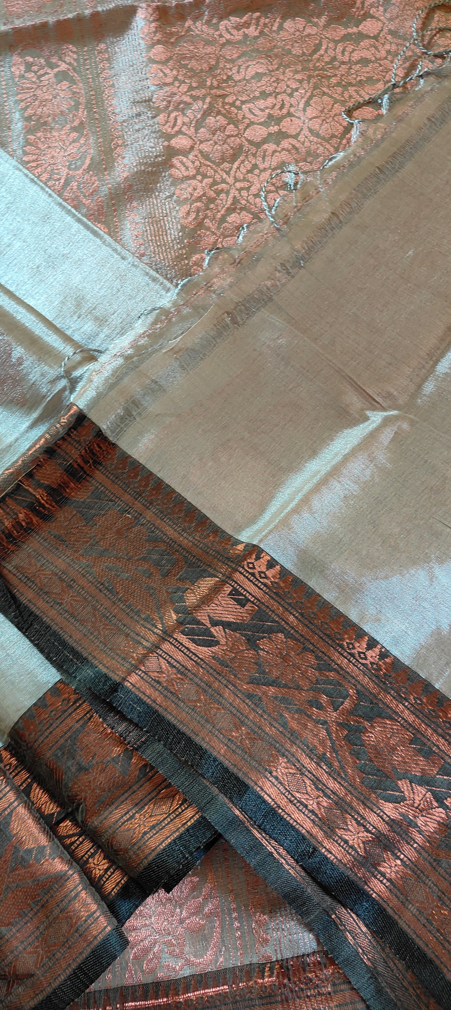 White Silver Soft handloom Zari Banarasi Saree