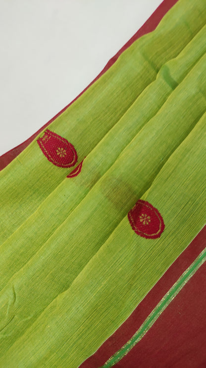 Vaidehi – Deep Forest Rich Cotton Handloom Saree