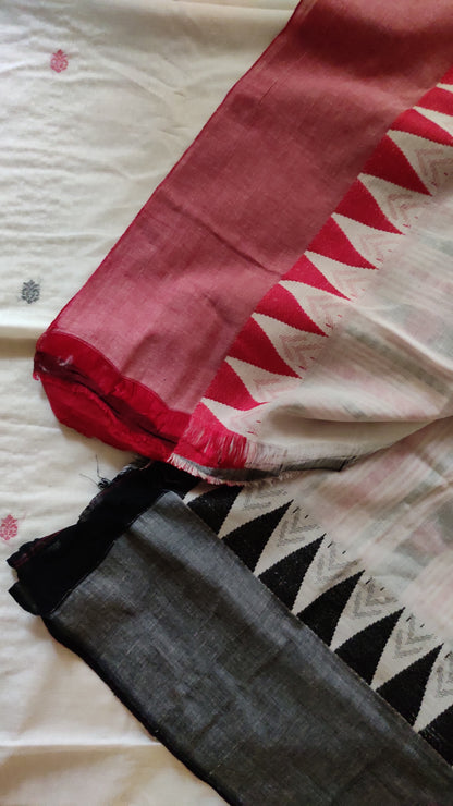 Ishira – Off White Fine Cotton Saree