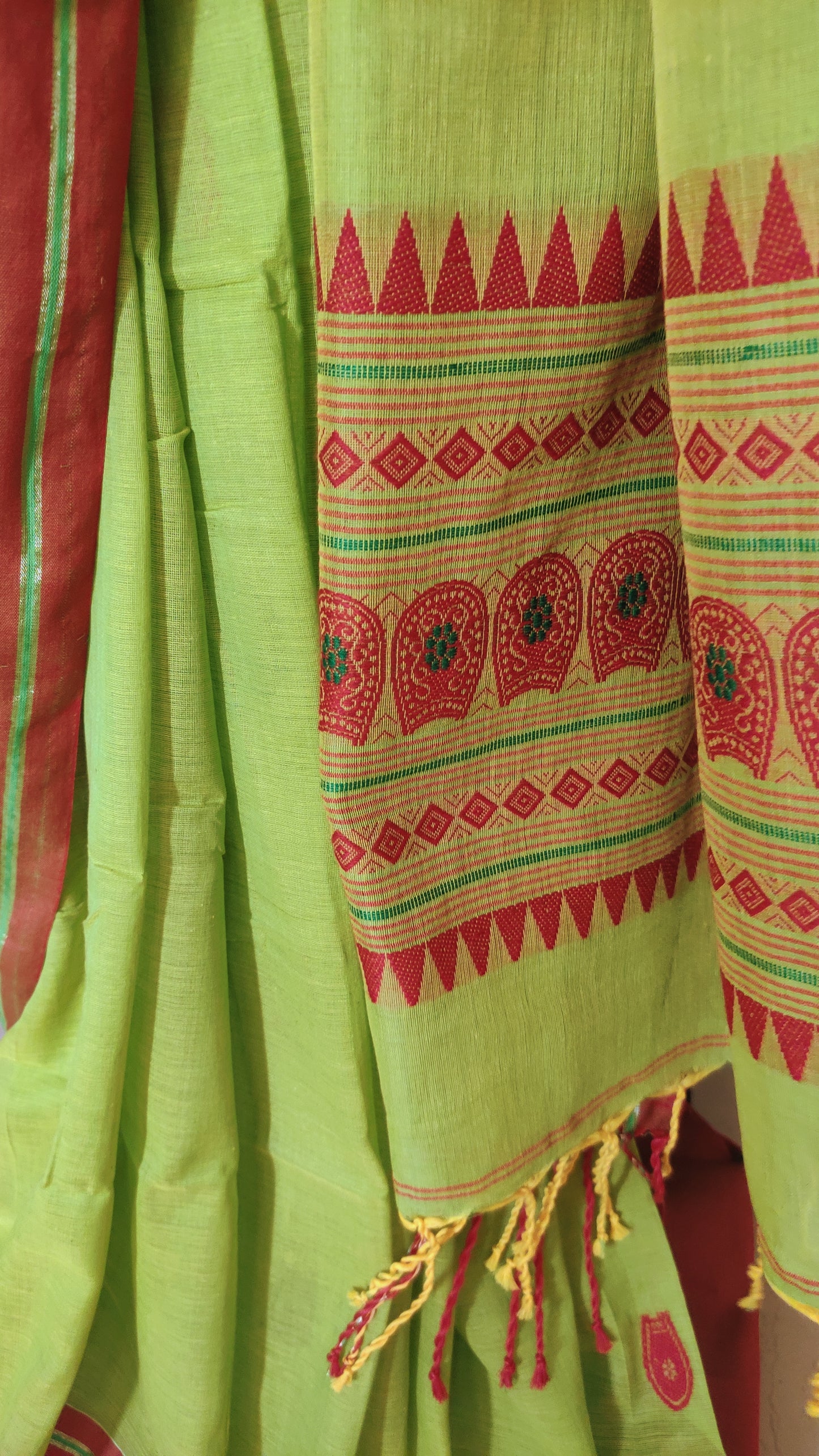 Vaidehi – Deep Forest Rich Cotton Handloom Saree