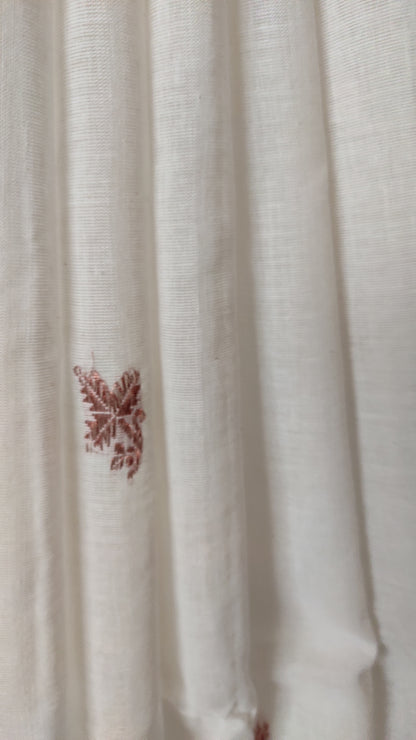 Aarohini – Ivory Blush Zari Rich Cotton Handloom Saree