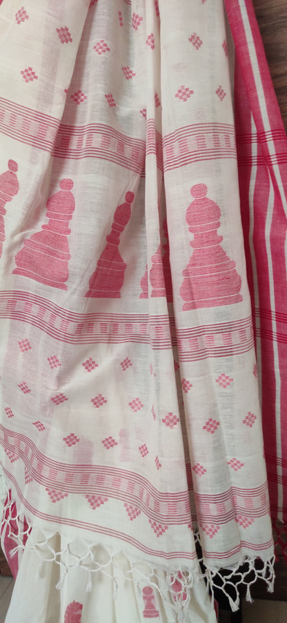 Devika – Kumkum Rekha Cotton Handloom Saree