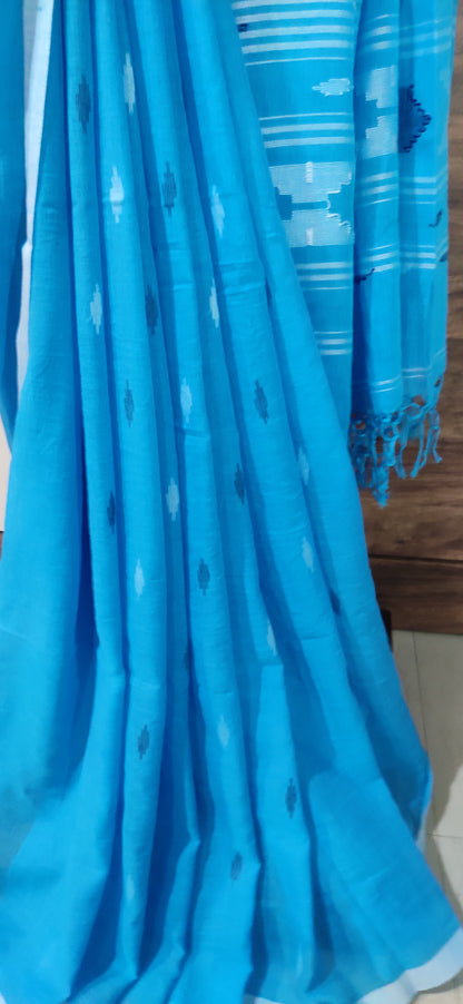 Varnika – Neel Dhara Pure Muslin Cotton handloom Jamdani