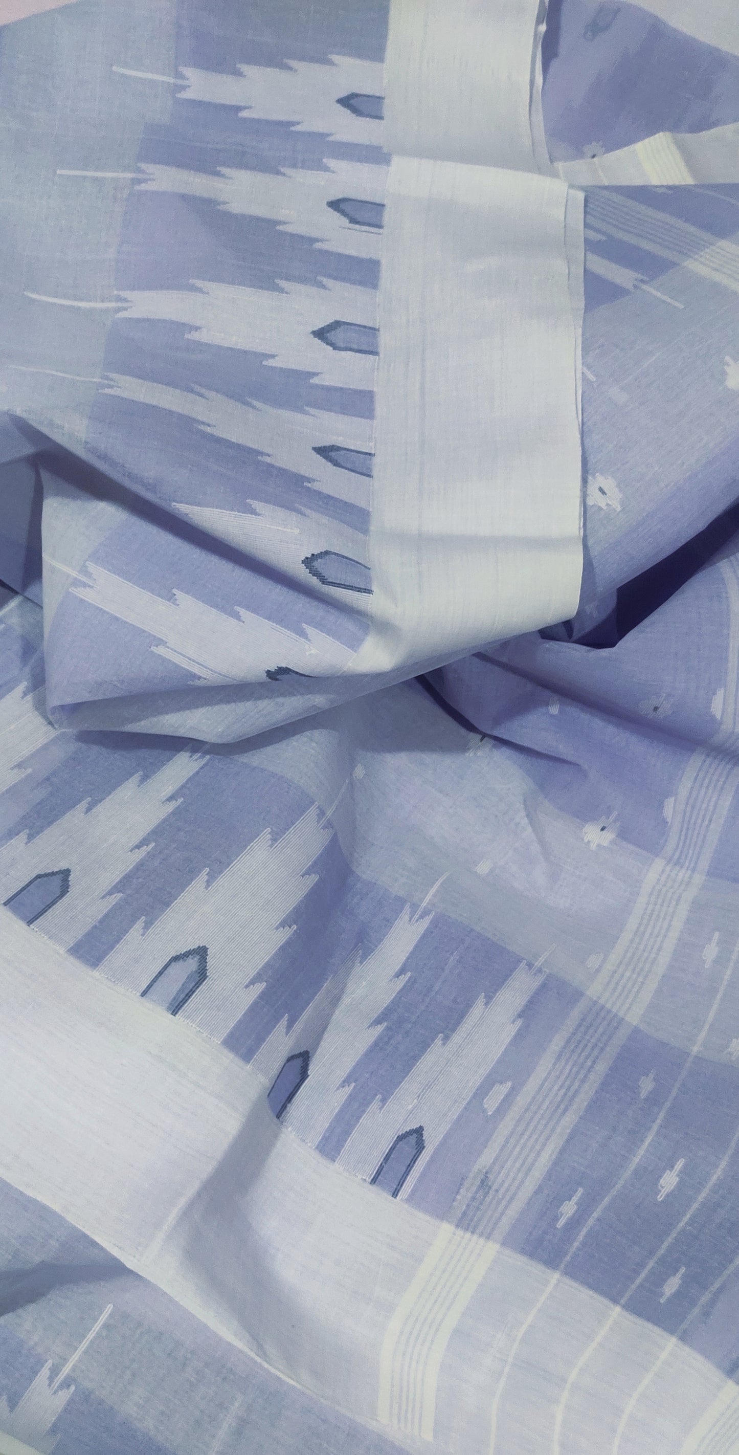 Saanvi – Lavender Tant Jamdani Saree