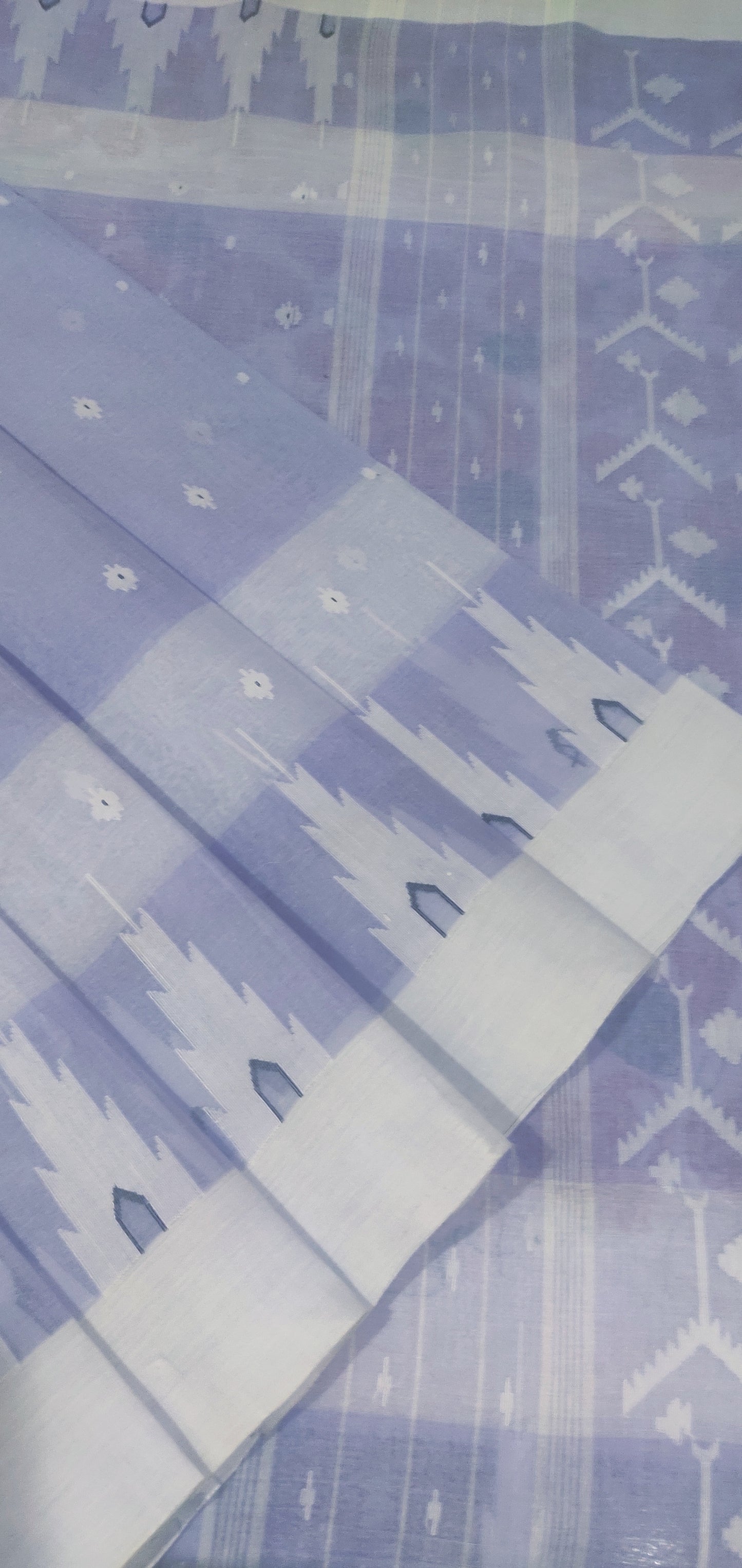 Saanvi – Lavender Tant Jamdani Saree