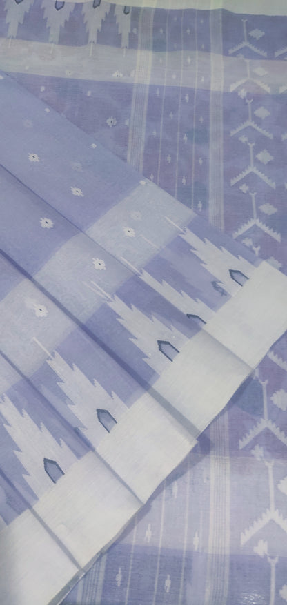 Saanvi – Lavender Tant Jamdani Saree