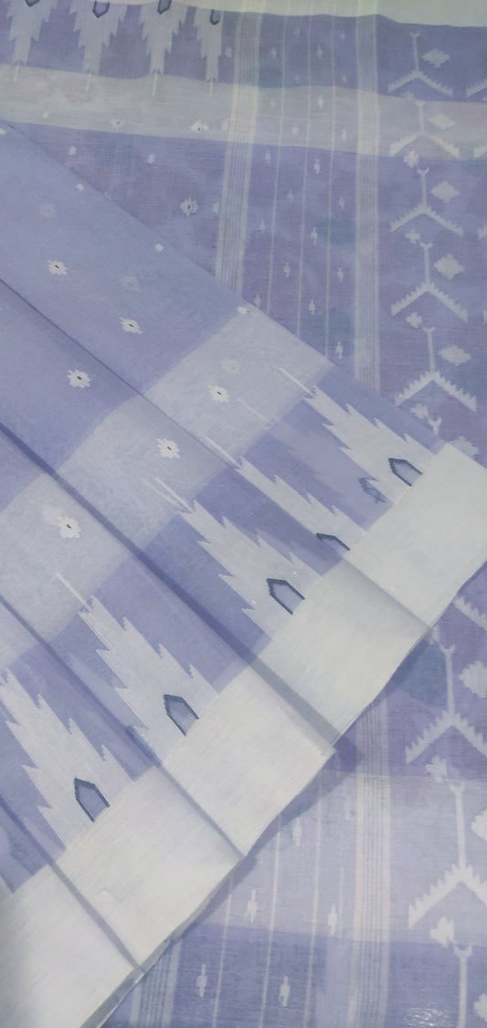 Saanvi – Lavender Tant Jamdani Saree