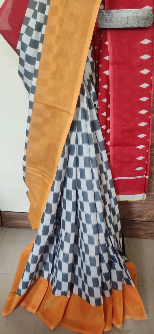 Hand Block Printed Soft cotton Saree