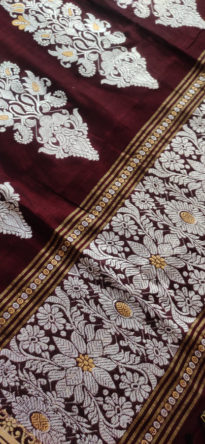 Aarika – Deep Maroon Rich Cotton Saree