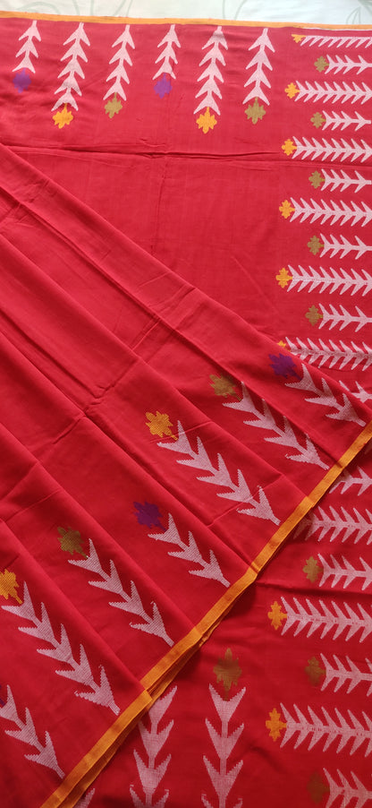 Mrinal – Red Dhan Siri Cotton Saree