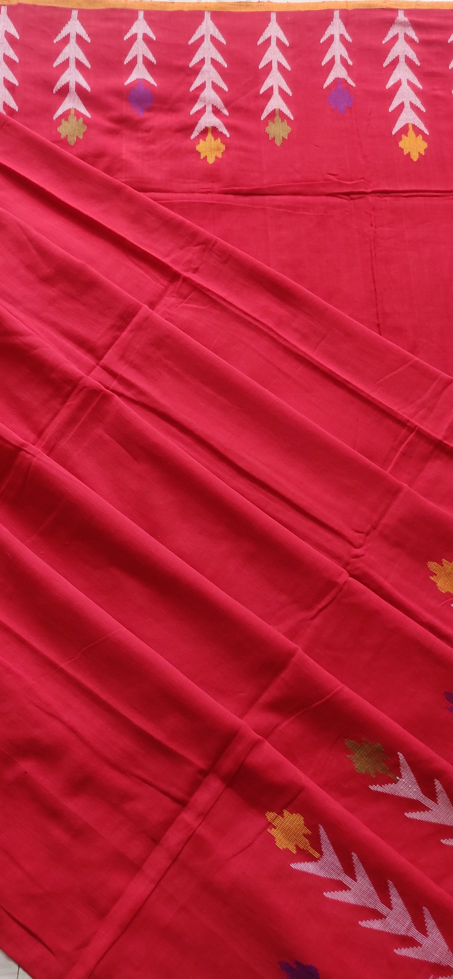 Mrinal – Red Dhan Siri Cotton Saree