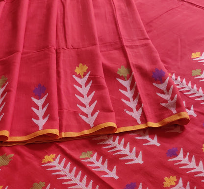 Mrinal – Red Dhan Siri Cotton Saree