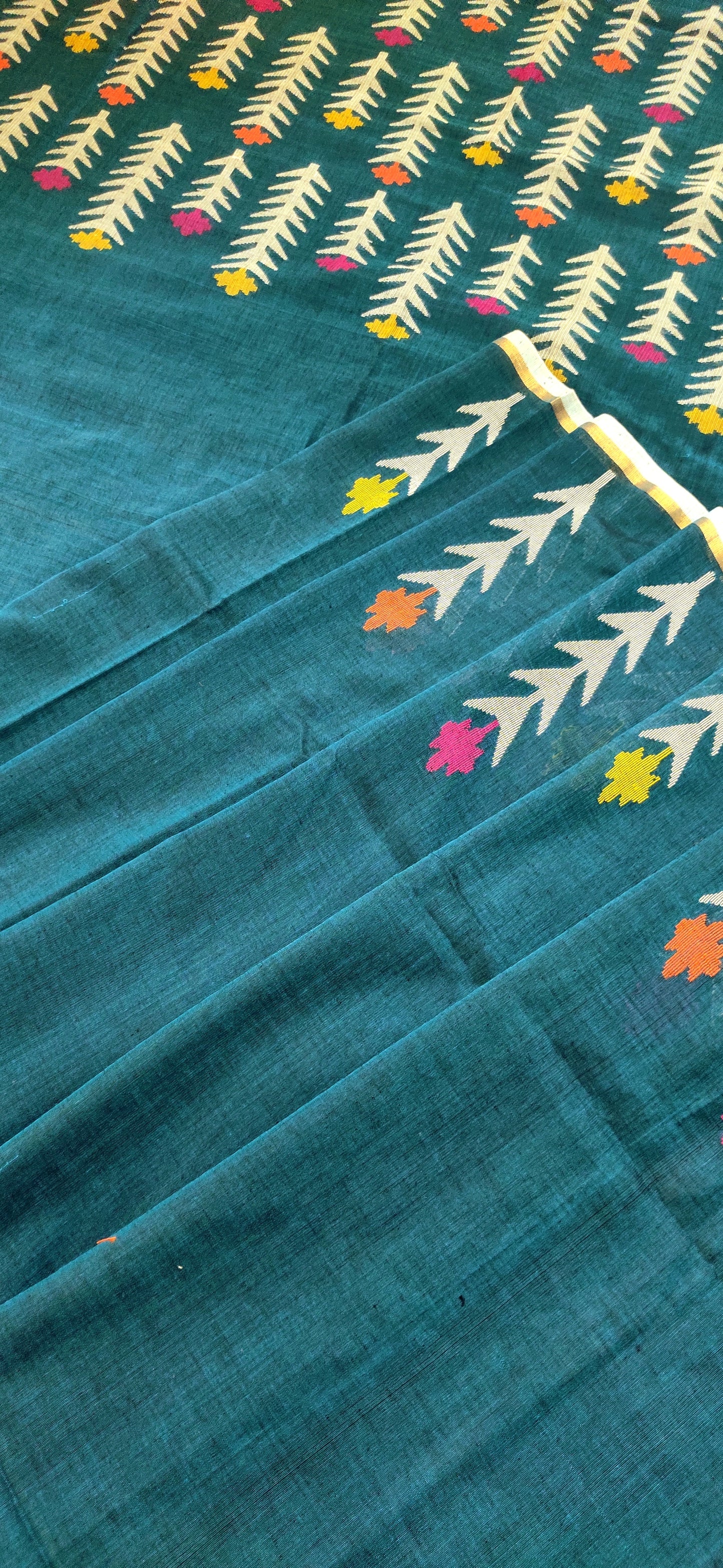 Mrinal – Sea Green Dhan Siri Cotton Saree