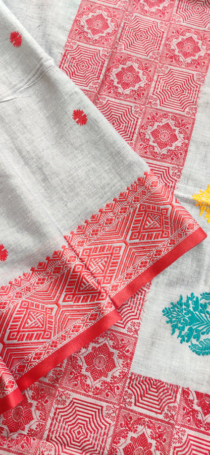 Nirja – Grey Pure Cotton Saree