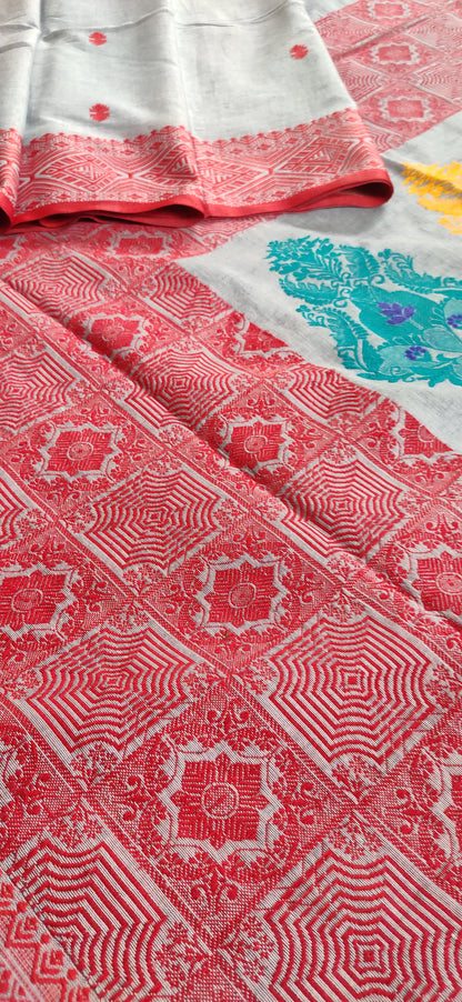 Nirja – Grey Pure Cotton Saree