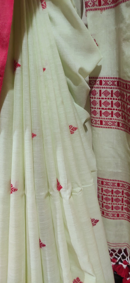 Vasudha - lemonish White