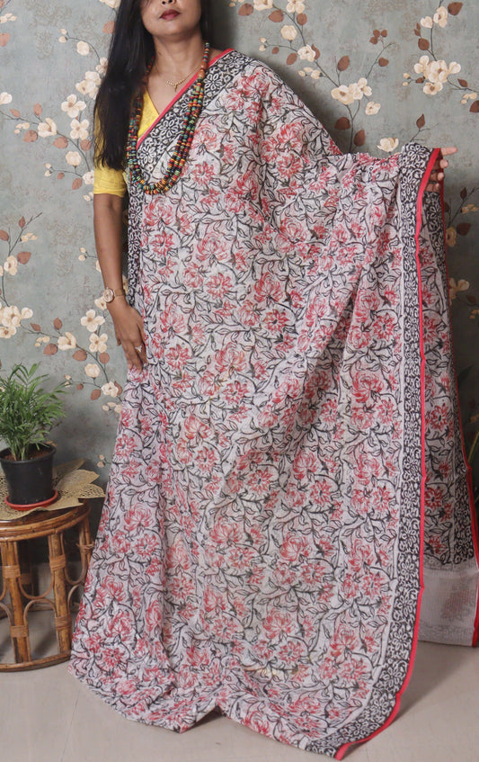 Vanika – Crimson Noir Block Print