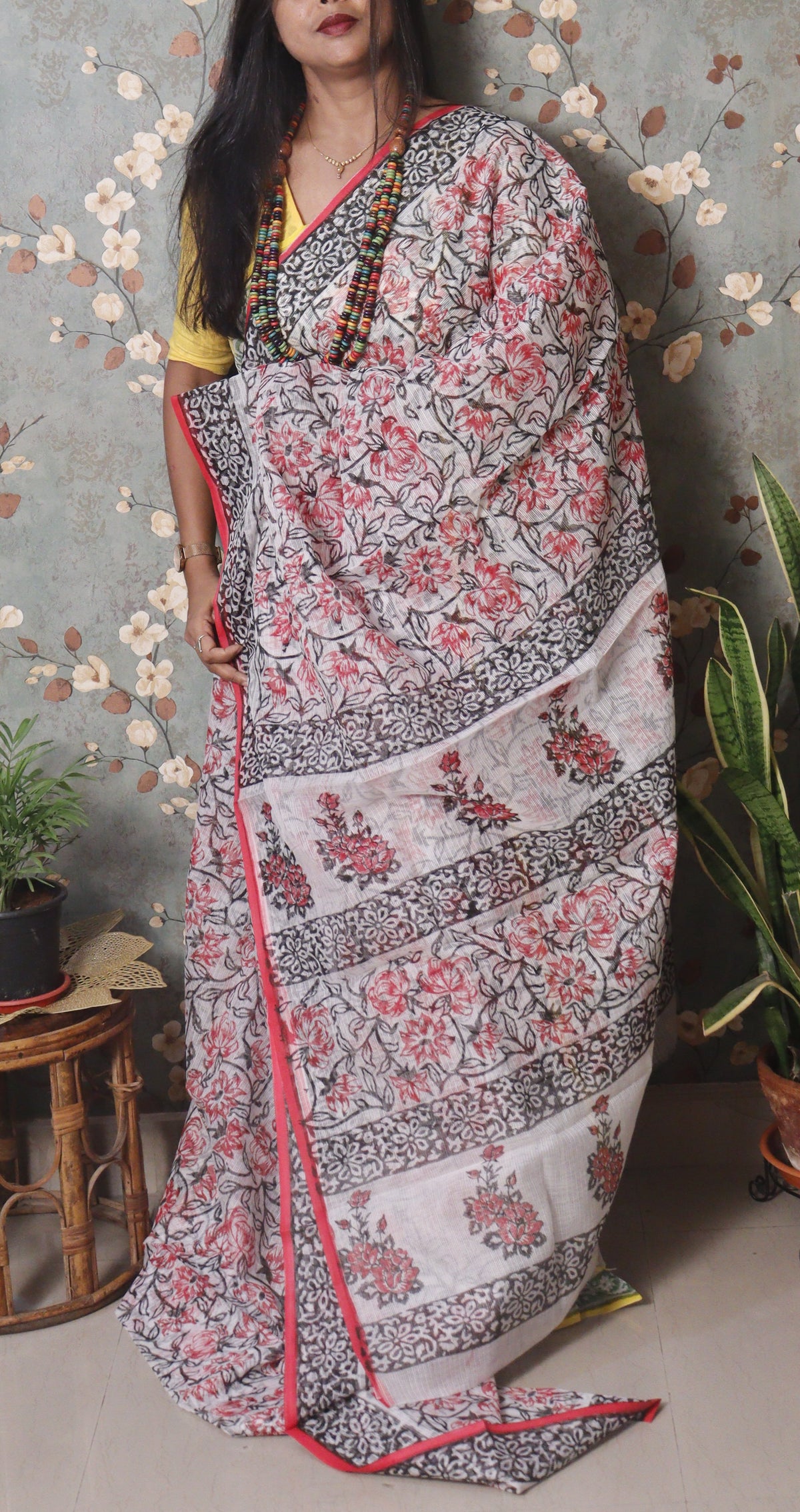 Vanika – Crimson Noir Block Print