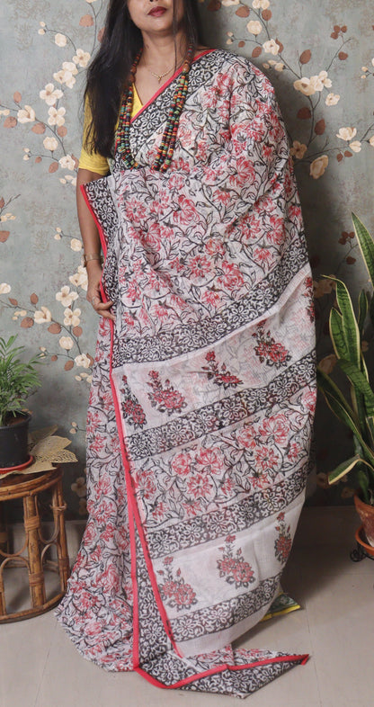 Vanika – Crimson Noir Block Print