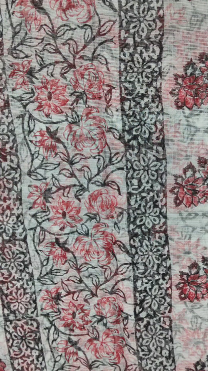 Vanika – Crimson Noir Block Print