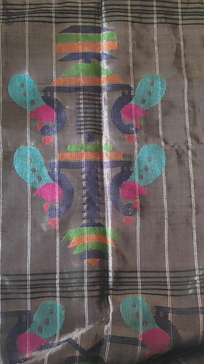 Royal Grove Bottle Green Paithani