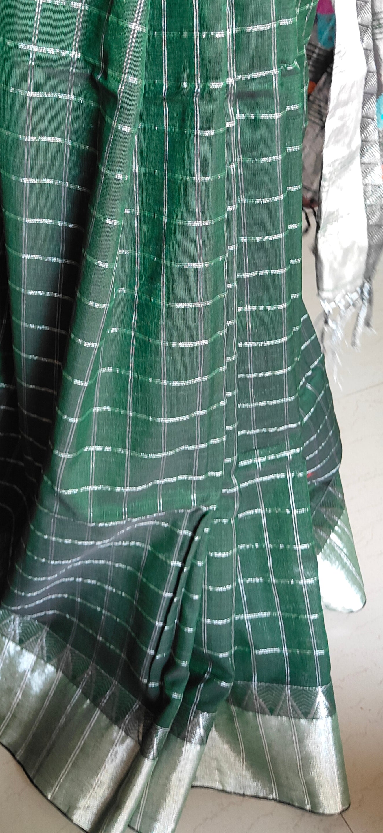 Royal Grove Bottle Green Paithani