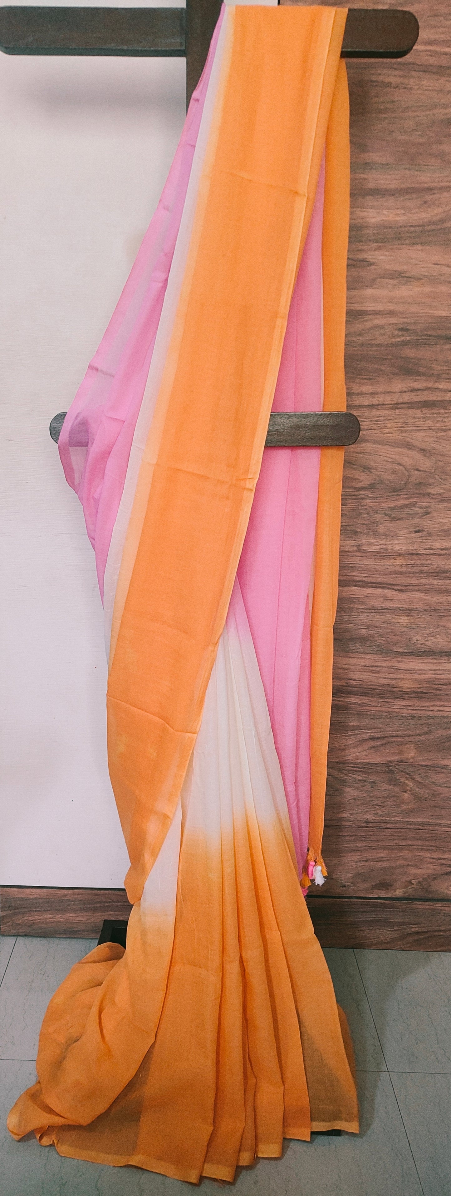 Three Shaded Mul Cotton Saree
