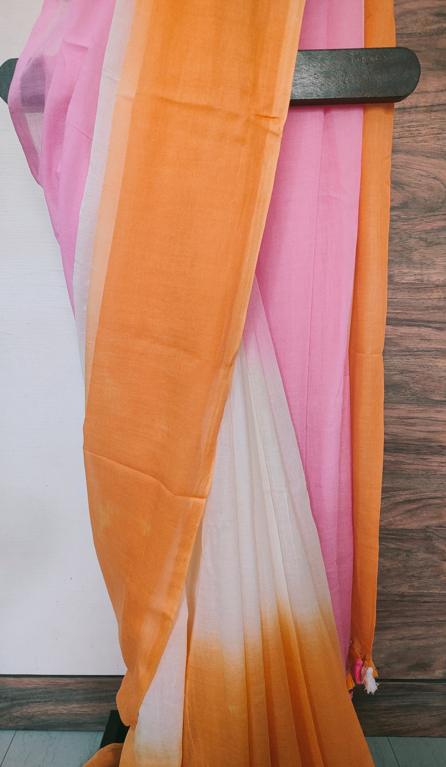 Three Shaded Mul Cotton Saree